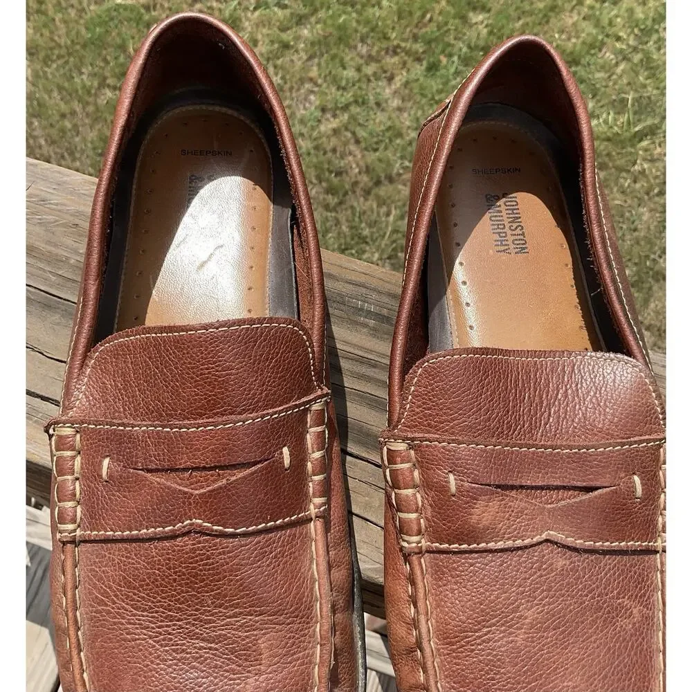 Johnston & Murphy Brown Leather Driving Moccasin Loafers Men's 13M